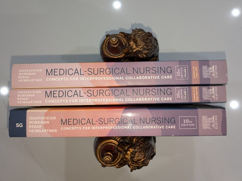 Medical-Surgical Nursing 10th Ed | Vol 1 & 2 + Study Guide | 3-Book Lot gallery