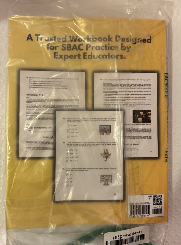 SBAC Test Prep California Grade 6 The 2 in 1 Practice Workbook for Mathematics gallery