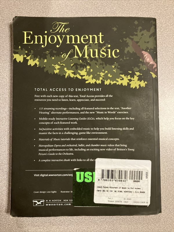 The Enjoyment of Music Paperback gallery
