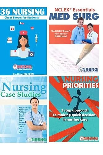Nursing Student Book Collection (Cheat Sheet, Priorities, MedS…