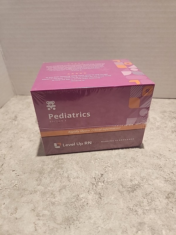 Level Up RN Pediatrics Nursing Flashcards Peds Edition 3 SEALED