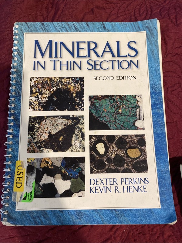 Minerals in Thin Section (2nd Edition) - Spiral-bound By Perkins, Dexter - GOOD