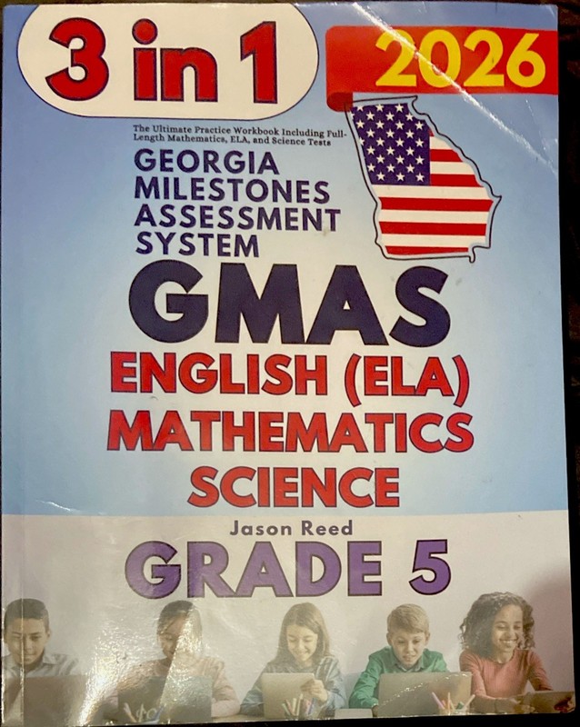 GMAS Grade 5 Test Prep: Complete Math, ELA & Science Practice Workbook 3 in 1