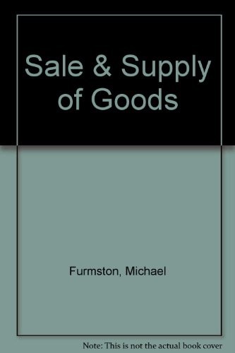 Sale & Supply of Goods By Furmston. 9781874241829