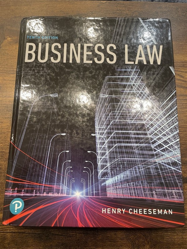 Business Law, 10th Edition by Henry Cheeseman (2018, Hardcover)