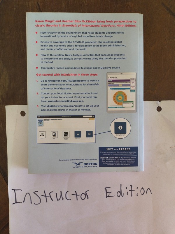 Instructor Edition: Essentials of International Relations gallery