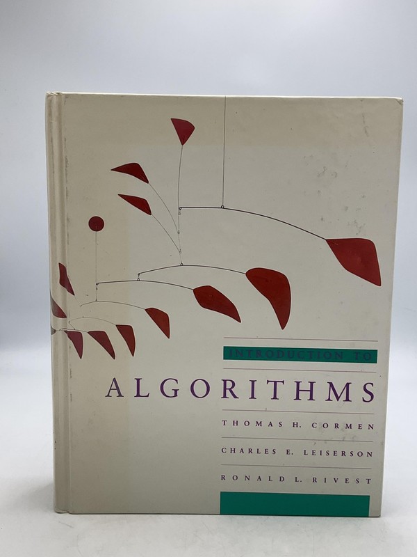 Vintage Introduction To Algorithms Cormen Leiserson Rivest MIT Press HC 1990 USA
