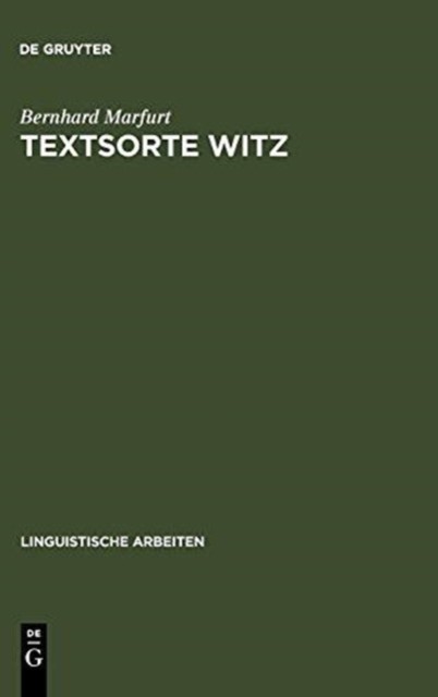 Marfurt - Textsorte Witz - New hardback or cased book - X555z
