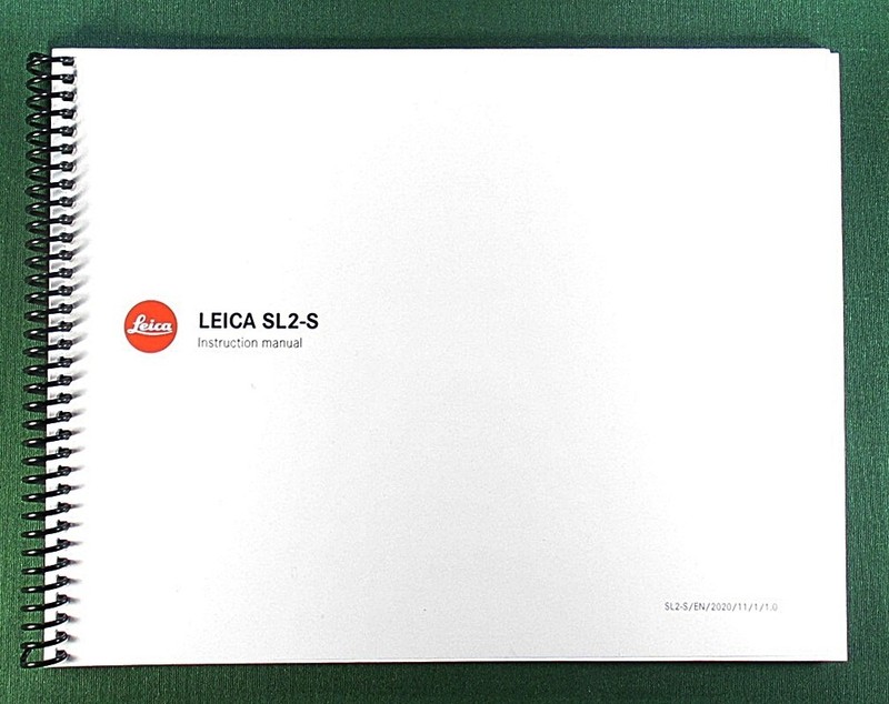 Leica SL2-S Instruction Manual: 232 Pages & Protective Covers!