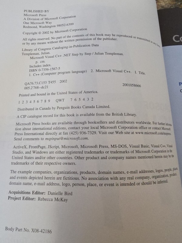 Microsoft® Visual C++® .NET Deluxe School Learning Edition Version 2002 Textbook gallery