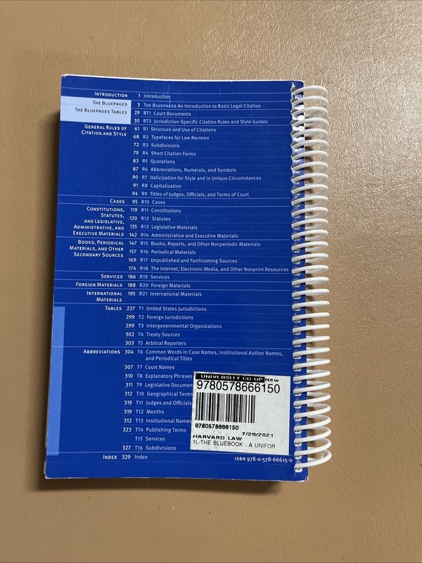 Bluebook : A Uniform System of Citation by Columbia Law Review (2020) gallery