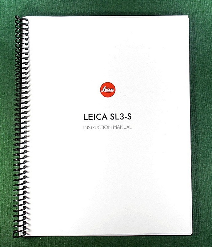 Leica SL3-S Instruction Manual: Full Color & Protective Covers!
