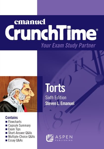 Emanuel CrunchTime for Torts by Emanuel, Steven L., Brand New, Free shipping …
