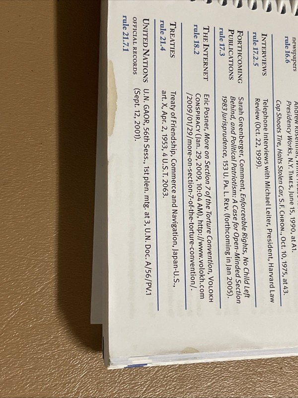 Bluebook : A Uniform System of Citation by Columbia Law Review (2020) gallery