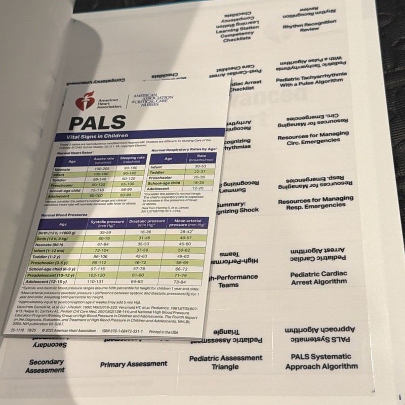 NEW!! 2025 PALS Pediatric Advanced Life Support Provider Manual- American Heart gallery