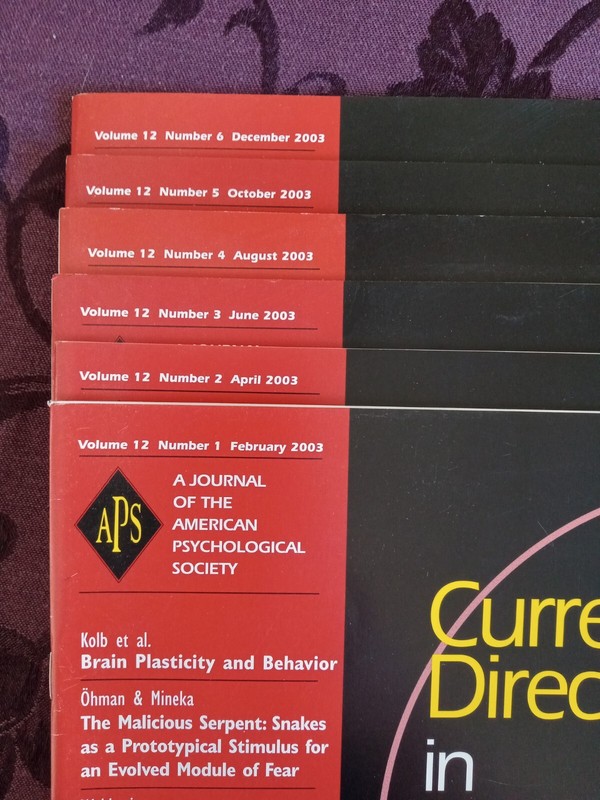 Current Directions in Psychological Science (Volume 12, Num. 1,2,3,4,5&6) 2003