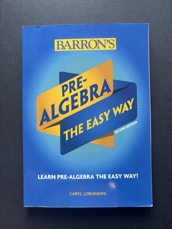 Pre-Algebra: The Easy Way (Barrons Easy Way) – Paperback – GOOD