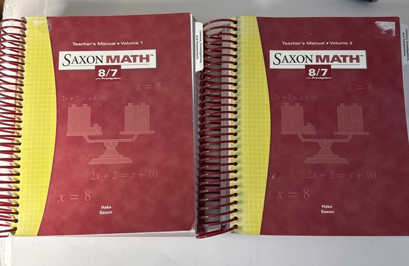 Saxon 8/7 (3rd Edition) Teachers Edition Volume 1 & Volume 2