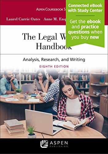 The Legal Writing Handbook: – Paperback, by Laurel Currie Oates; – Very Good l