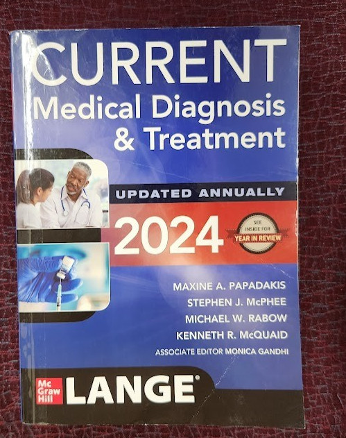 Current Medical Diagnosis & Treatment 2024 by Papadakis SC G McGraw Hill