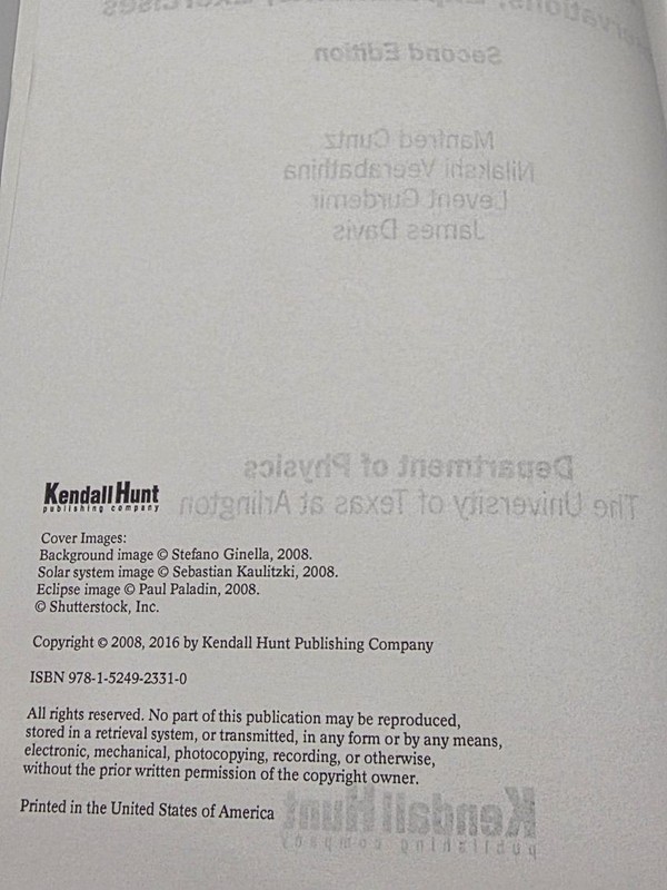 Practical Universe: Observations, Experiments, Exercises 2nd Edition gallery