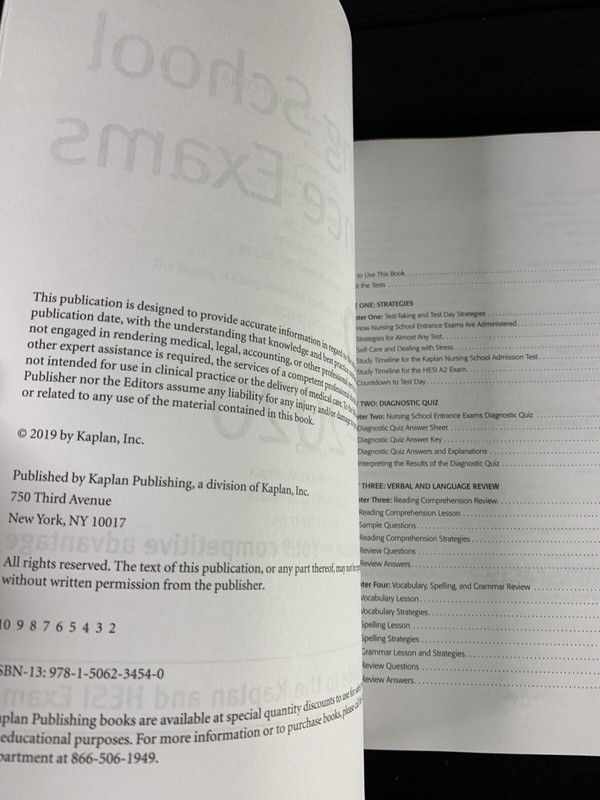 Kaplan Test Prep Ser.: Nursing School Entrance Exams Prep 2019-2020 gallery