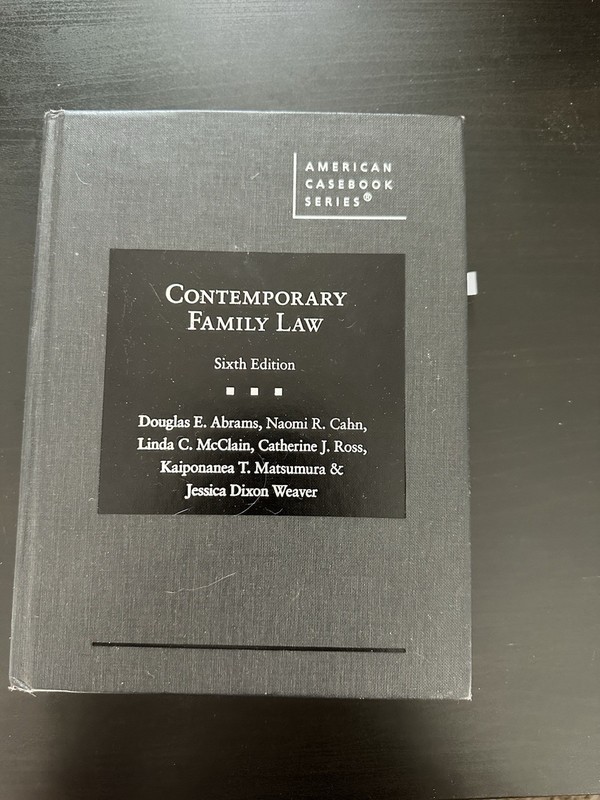 West Academic Contemporary Family Law 6th Ed Hardcover (American Casebook) 2023
