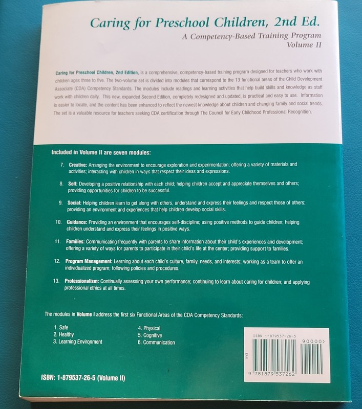 Caring for Preschool Children, Volume II; 2nd Ed. (1996 Delmar Cengage Learning) gallery