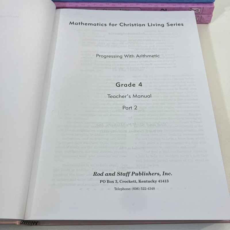 5 Homeschooling for Christian Living Series Math & English Lot Rod and Staff gallery