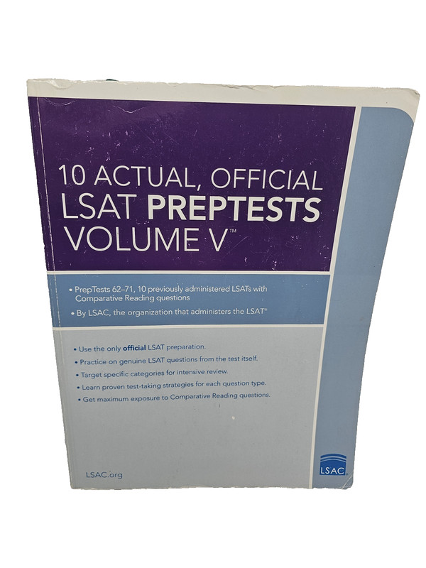 10 Actual Official LSAT PrepTests Volume V Preptests 62-71 LSAC Study Guide