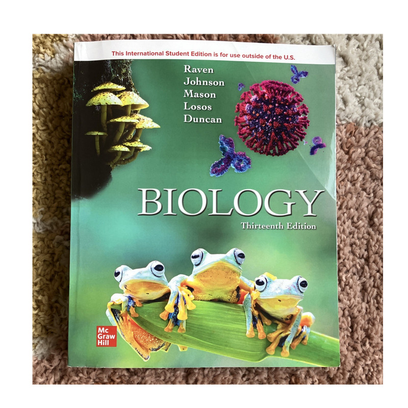 McGraw Hill Biology Thirteenth Edition Raven Johnson Mason Hardcover 2022