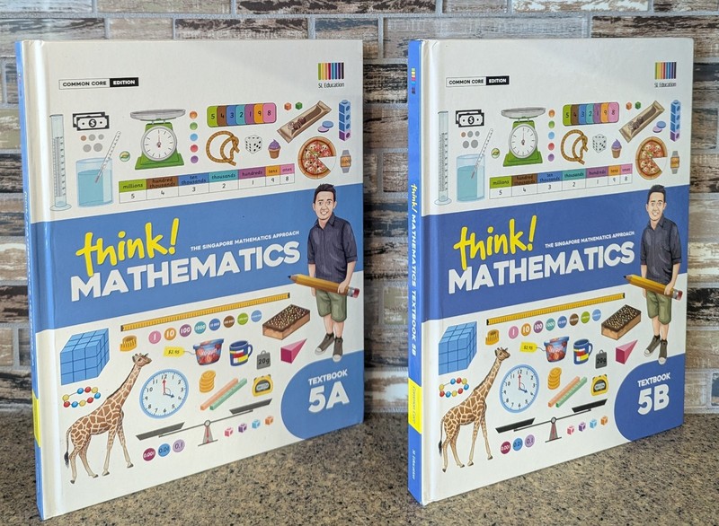 think! Mathematics 5A & 5B Set Textbook Homeschool SL Education Workbook Grade