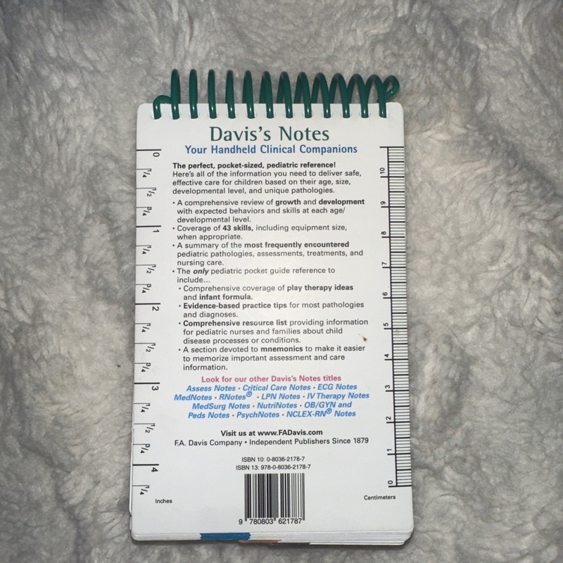 Peds Notes: Nurse's Clinical Pocket Guide (Davis's Notes) gallery