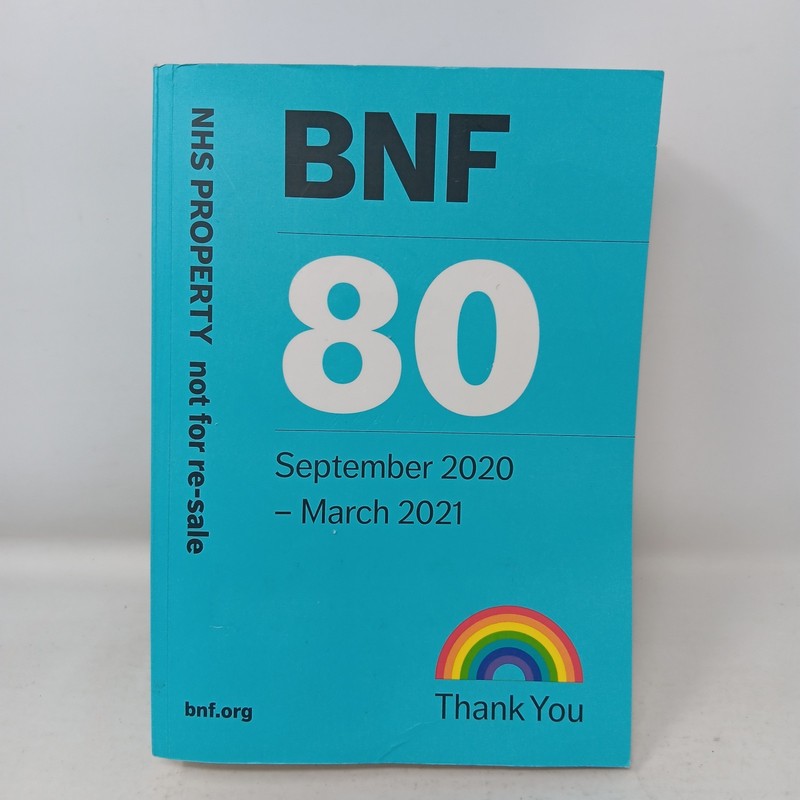 BNF 80 British National Formulary Sep 2020 – Mar 2021 Medical Reference Book