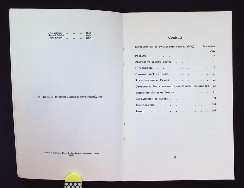 British Palaeozoic Fossils : British Natural History Museum, 1969 3rd edition PB gallery