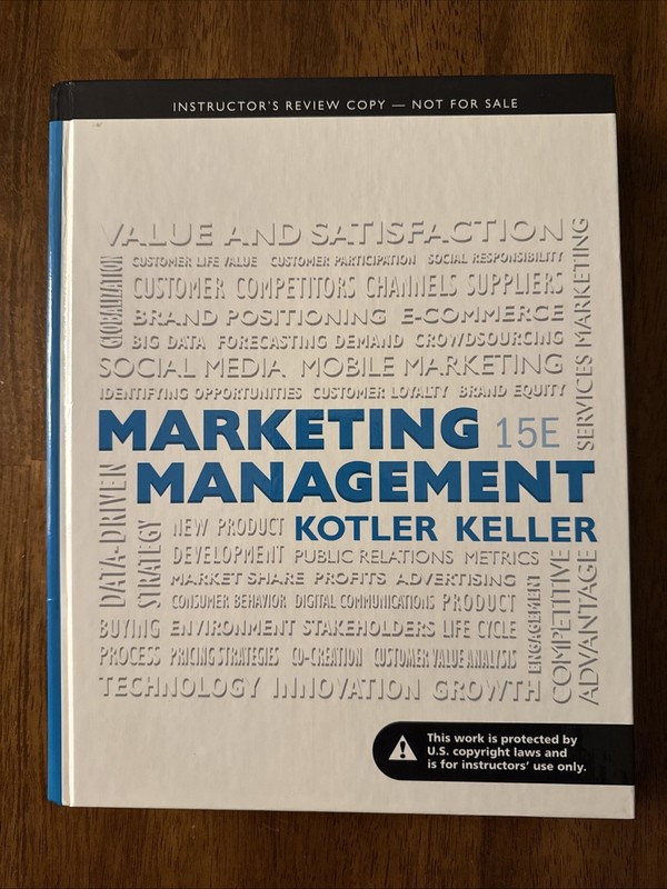 Marketing Management 15th Edition 15e Instructor’s Copy – VERY GOOD