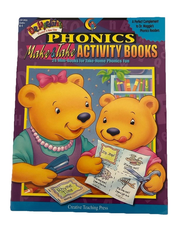 Dr. Maggie’s Phonics Make & Take Activity Book 24 Mini Books for Take Home