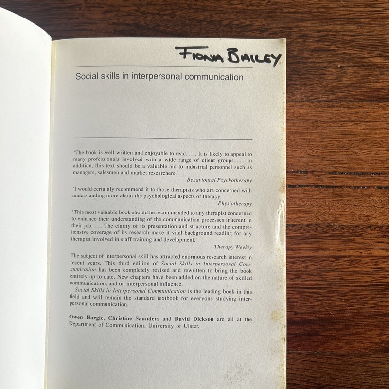 Social Skills in Interpersonal Comm..., Saunders, Chris P/B (R5.2) gallery