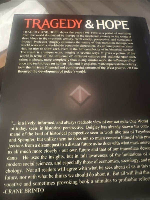 Tragedy and Hope by Carroll Quigley (English) Hardcover Book gallery
