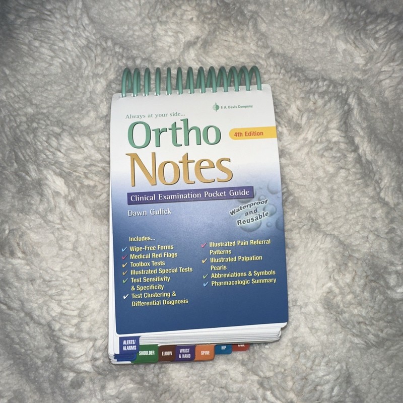 Davis’s Notes Ser.: Ortho Notes Clinical Examination Pocket Guide 4th Edition