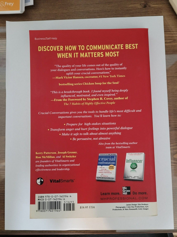 Crucial Conversations: Tools for Talking When Stakes Are High - Paperback - GOOD gallery