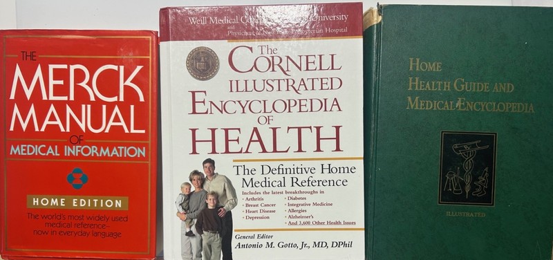 Vintage 3‑Book Hardcover Home Medical Reference Bundle — Good Condition