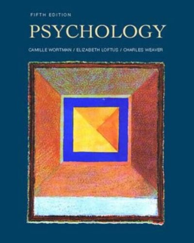 PSYCHOLOGY By Camille B. Wortman & Elizabeth F. Loftus - Hardcover **Excellent**