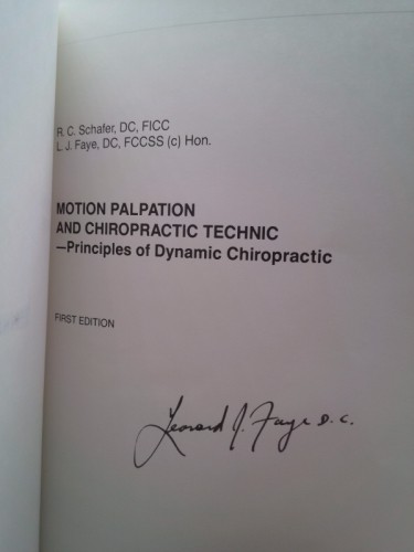 Motion Palpation and Chiropractic Technique: Principles Dynamic... (Signed) gallery