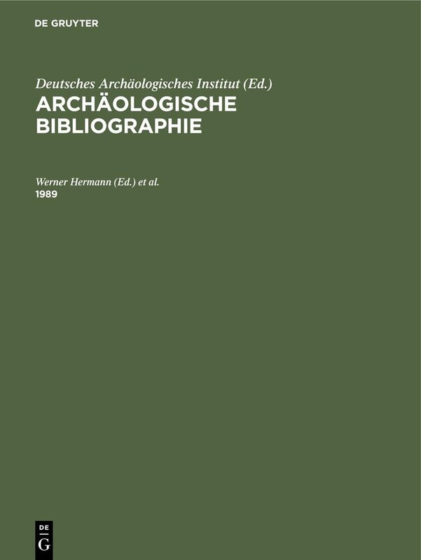 Werner Hermann 1989 (Hardback) Archäologische Bibliographie