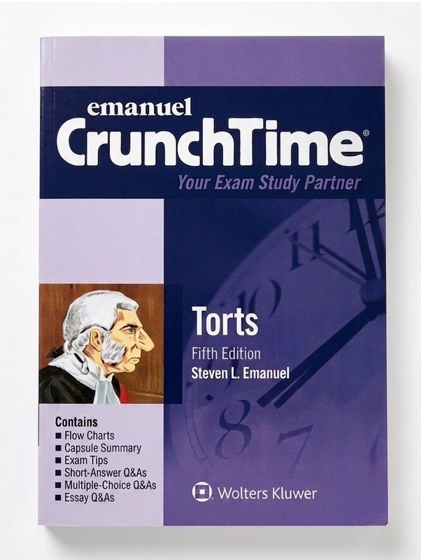 Emanuel Crunchtime: Torts by Steven Emanuel (LIKE NEW)
