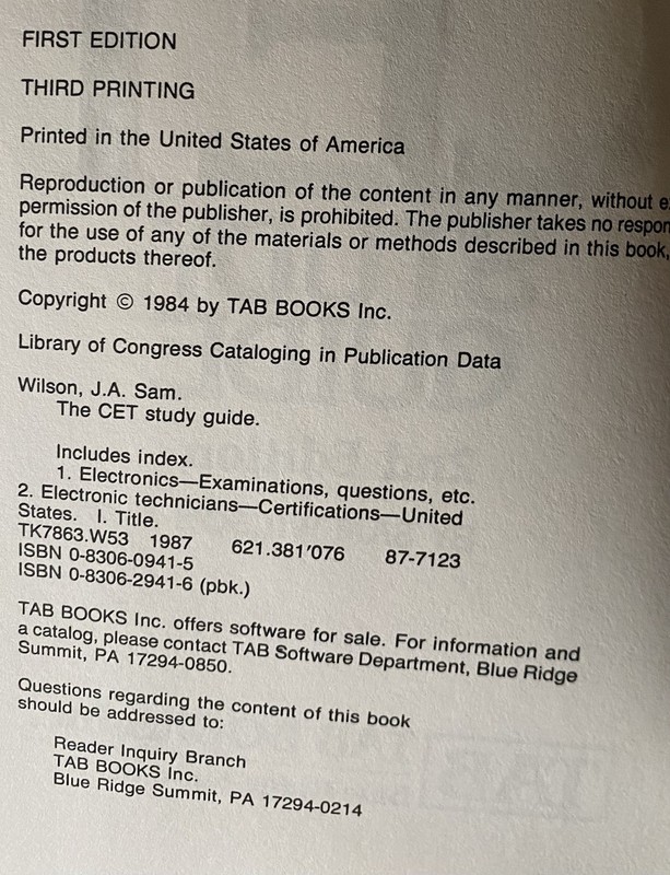 The CET Study Guide 2nd Edition Paperback Sam Wilson (1984) gallery