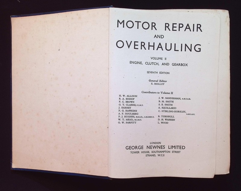 Motor Repair & Overhauling Vols II, III & IV - E. Molloy - 7th Edition Newnes HB gallery
