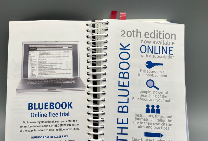 The BLUEBOOK : A Uniform System of Citation Spiral Bound Notebook (20th Edition) gallery