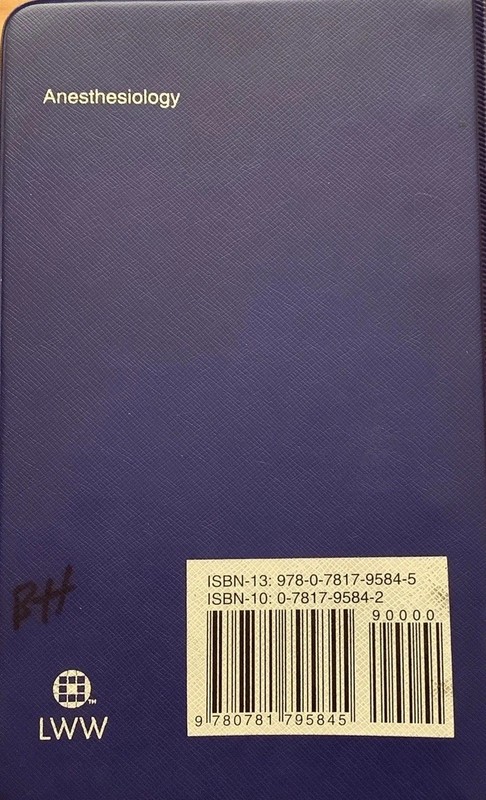 Pocket Anesthesia Notebook Medical Reference Ehrenfeld Eisenkraft 6 Ring Binder gallery
